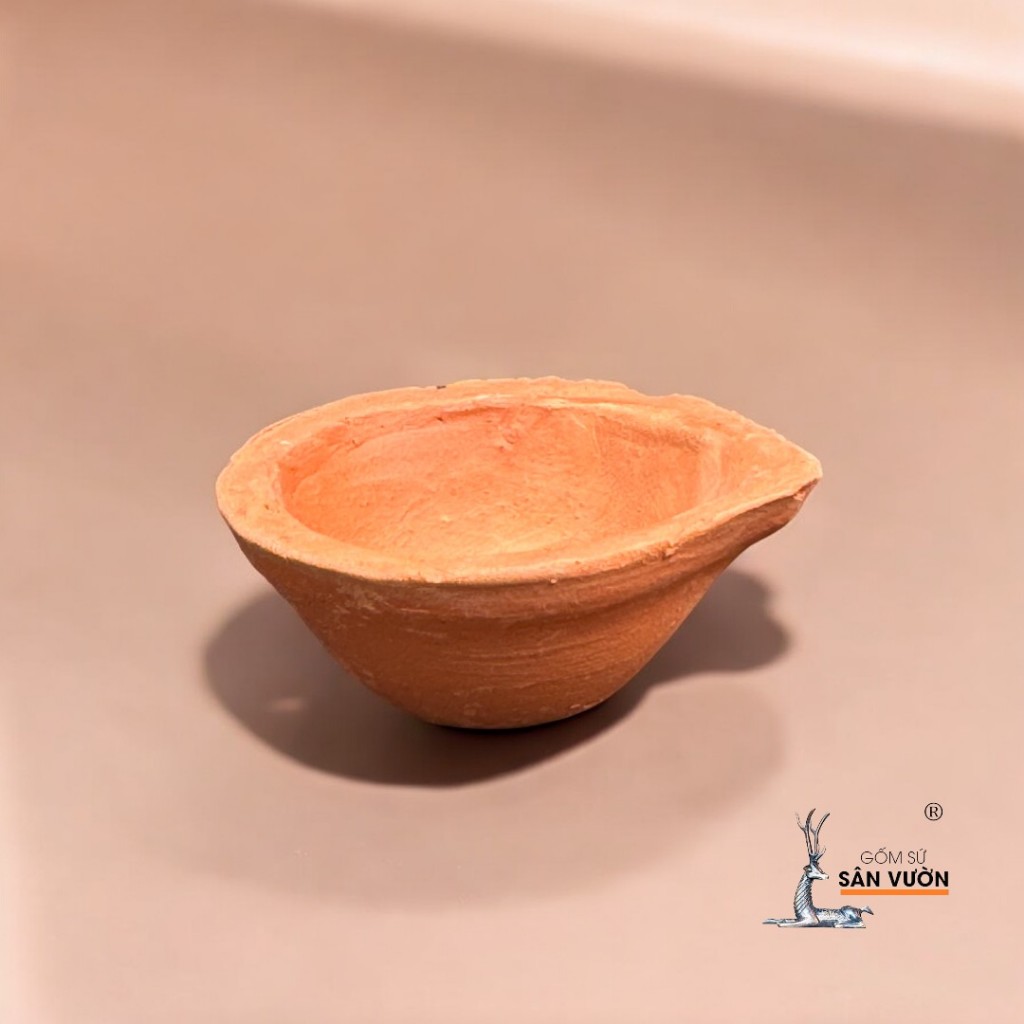 Đế Nến Gốm Đất Nung Tealight Diya Ấn Độ 5x2.5cm