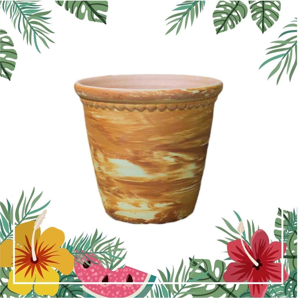 Chậu Gốm Đất Nung Ly Rèm - Gốm Sứ Sân Vườn