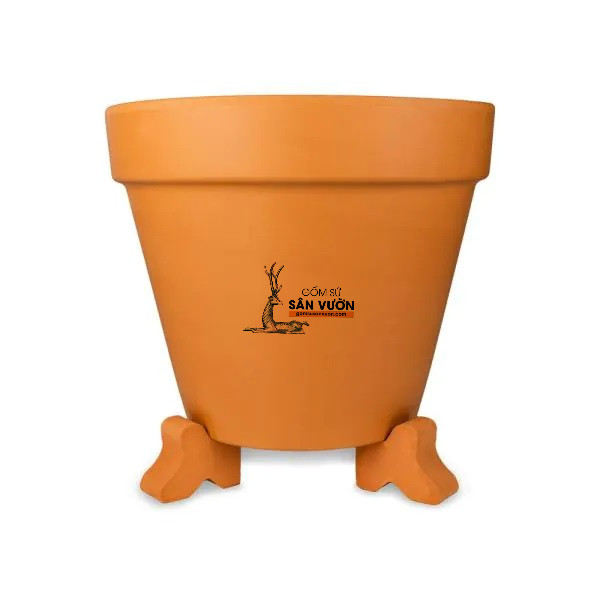 Bộ 3 Viên Kê Chậu Trồng Cây Bằng Gốm Đất Nung - Terracotta Pot Feet - Gốm Sứ Sân Vườn