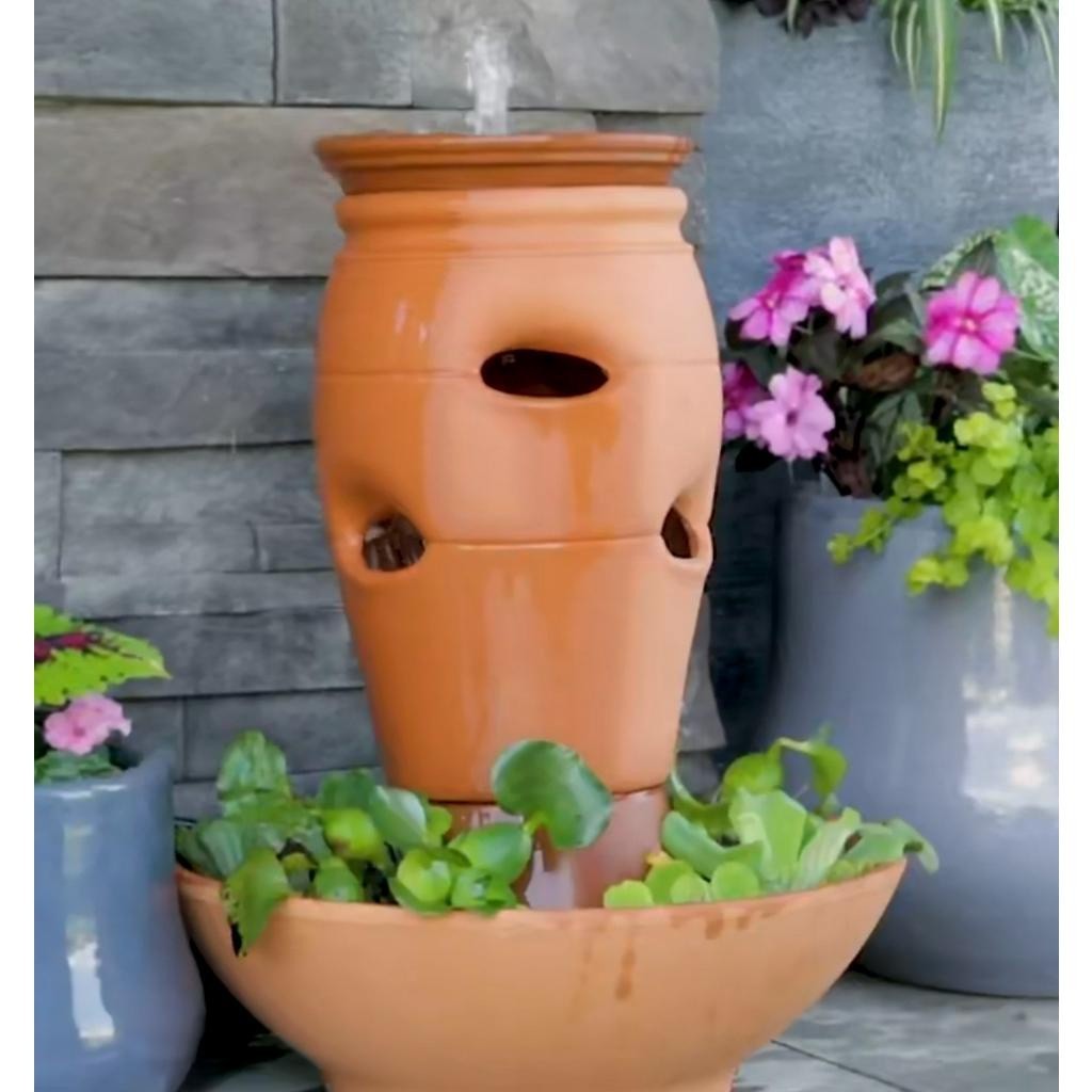 Chậu Gốm Đất Nung Hình Túi Đứng Strawberry Pot - Gốm Sứ Sân Vườn