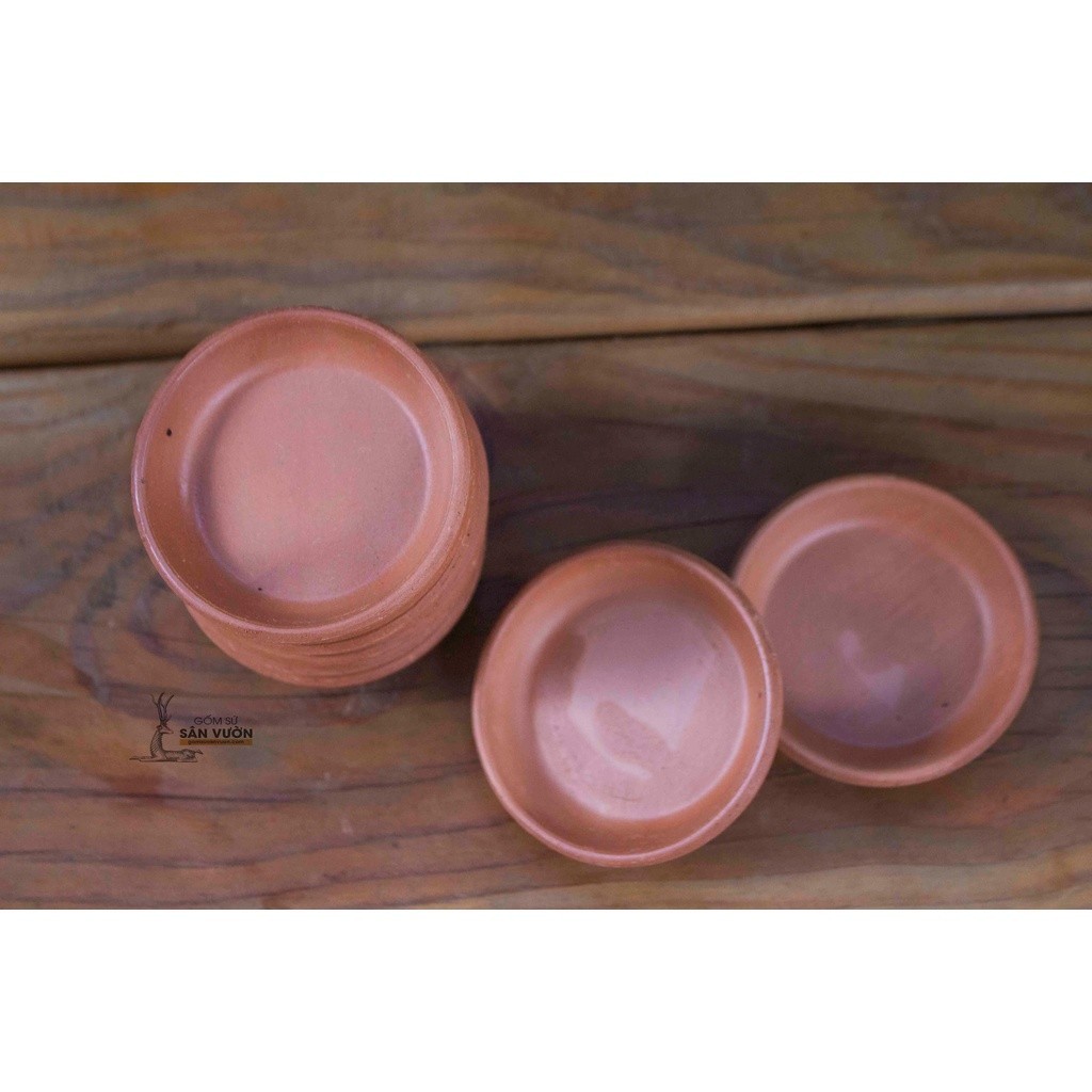 Đĩa Lót Chậu Gốm Đất Nung Nhiều Size ( Từ 5 - 15cm ) - Gốm Sứ Sân Vườn