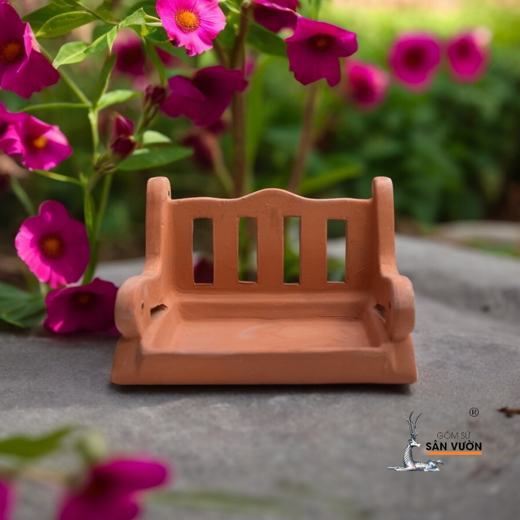 Bộ Gốm Đất Nung Xích Đu Và Chậu Hình Người Potman - Gốm Sứ Sân Vườn - Decor Sân Vườn