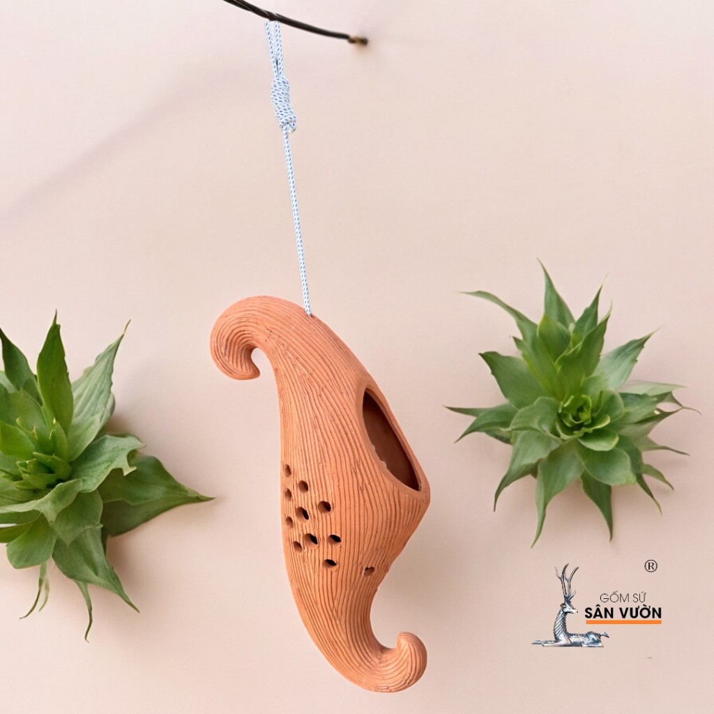 Decor Gốm Đất Nung Hình Trái Tim, Cá Ngựa, Vuông, Tròn, Thoi - Gốm Sứ Sân Vườn