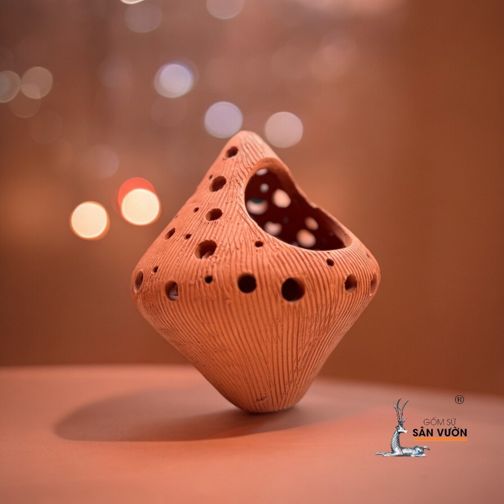 Decor Gốm Đất Nung Hình Trái Tim, Cá Ngựa, Vuông, Tròn, Thoi - Gốm Sứ Sân Vườn