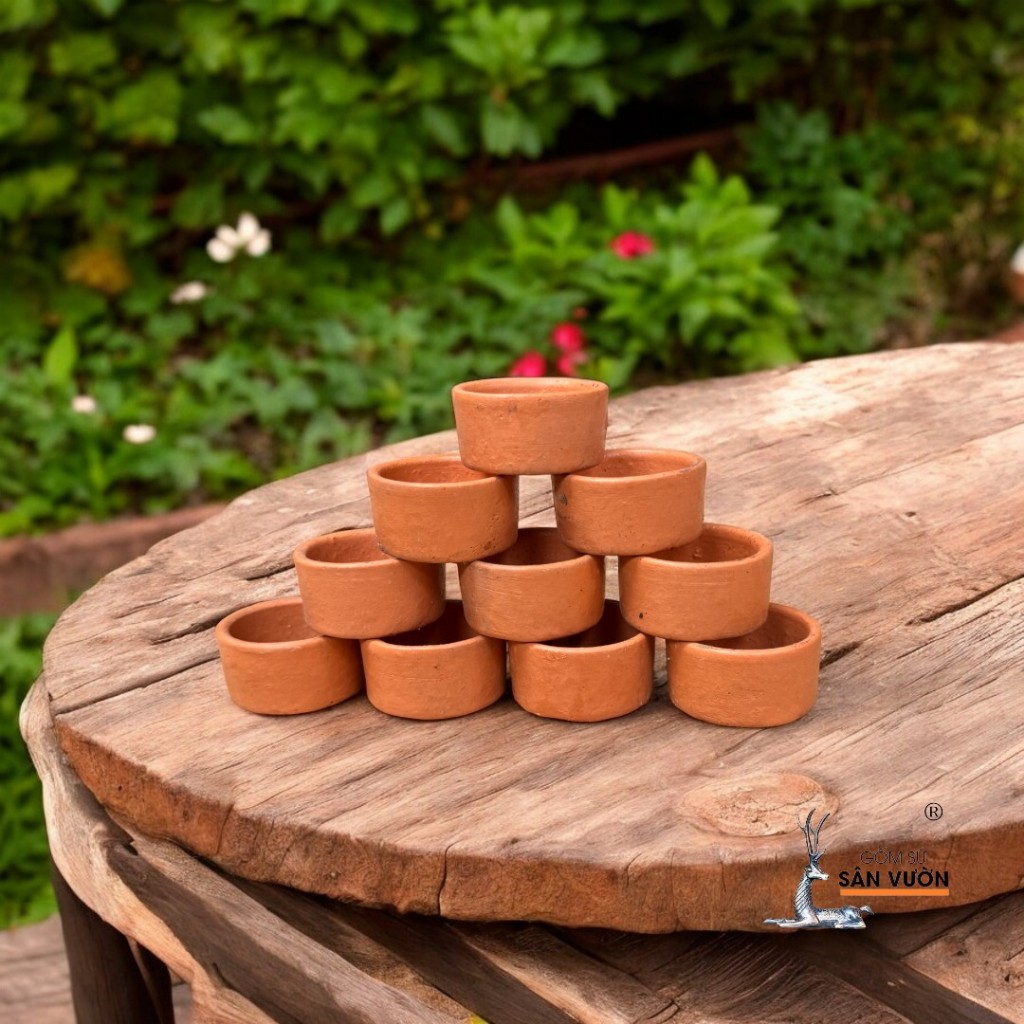 Đế Nến Gốm Đất Nung Mini - Gốm Sứ Sân Vườn