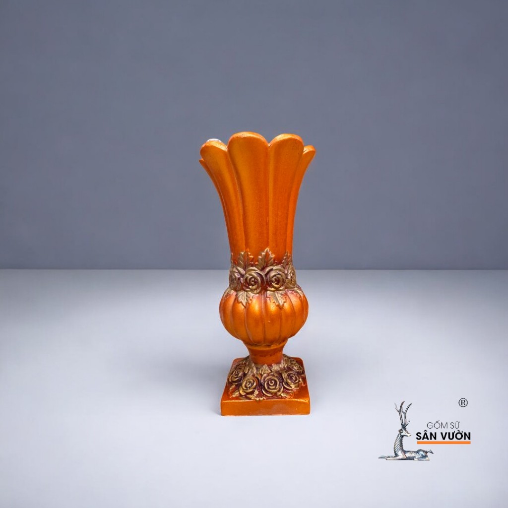 Bình Gốm Lọ Hoa Sơn Màu - Gốm Sứ Sân Vườn