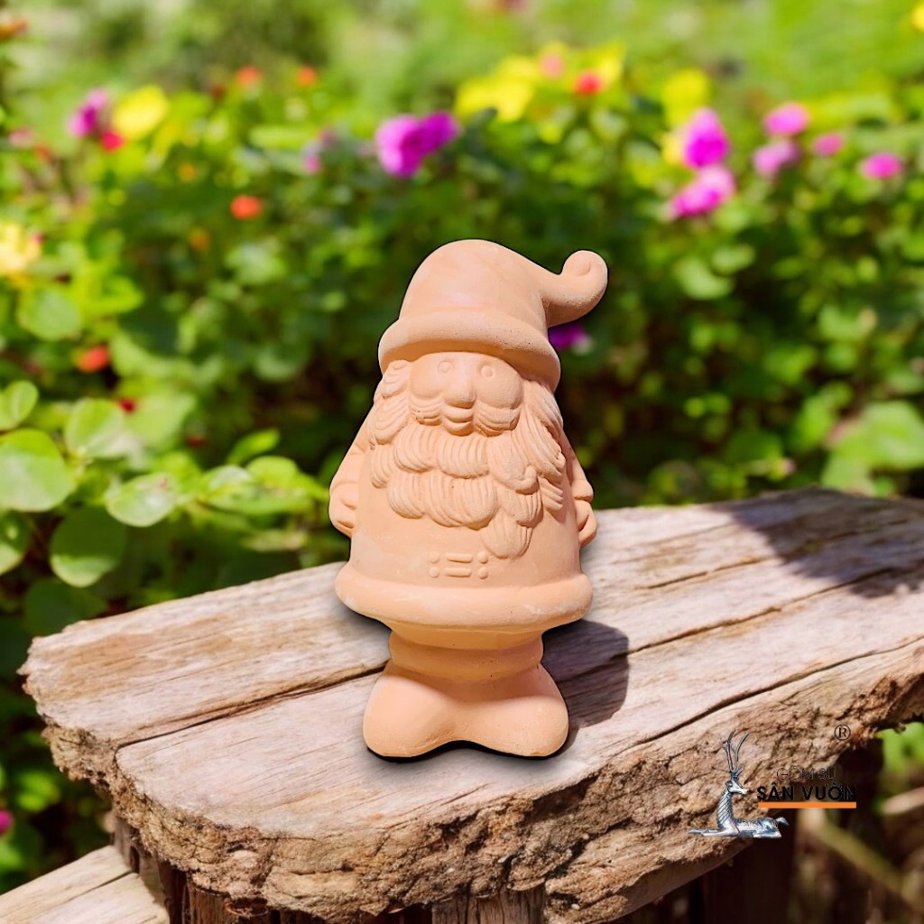 Tượng Gốm Đất Nung Hình Thần Lùn Giữ Vườn Gnome - Gốm Sứ Sân Vườn
