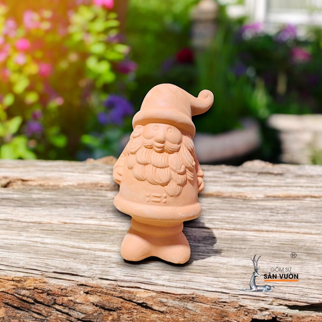 Tượng Gốm Đất Nung Hình Thần Lùn Giữ Vườn Gnome - Gốm Sứ Sân Vườn