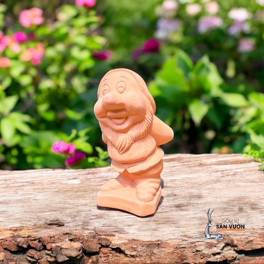 Tượng Gốm Đất Nung Hình Chú Lùn DWARF - Gốm Sứ Sân Vườn - Tượng Decor Sân Vườn