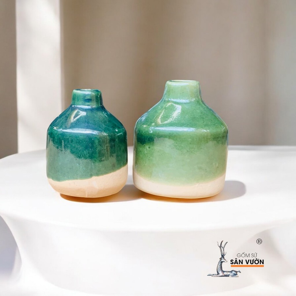 Lọ Gốm Men Mini 5cm & 7cm- Gốm Sứ Sân Vườn - Decor Trang Trí Dễ Thương