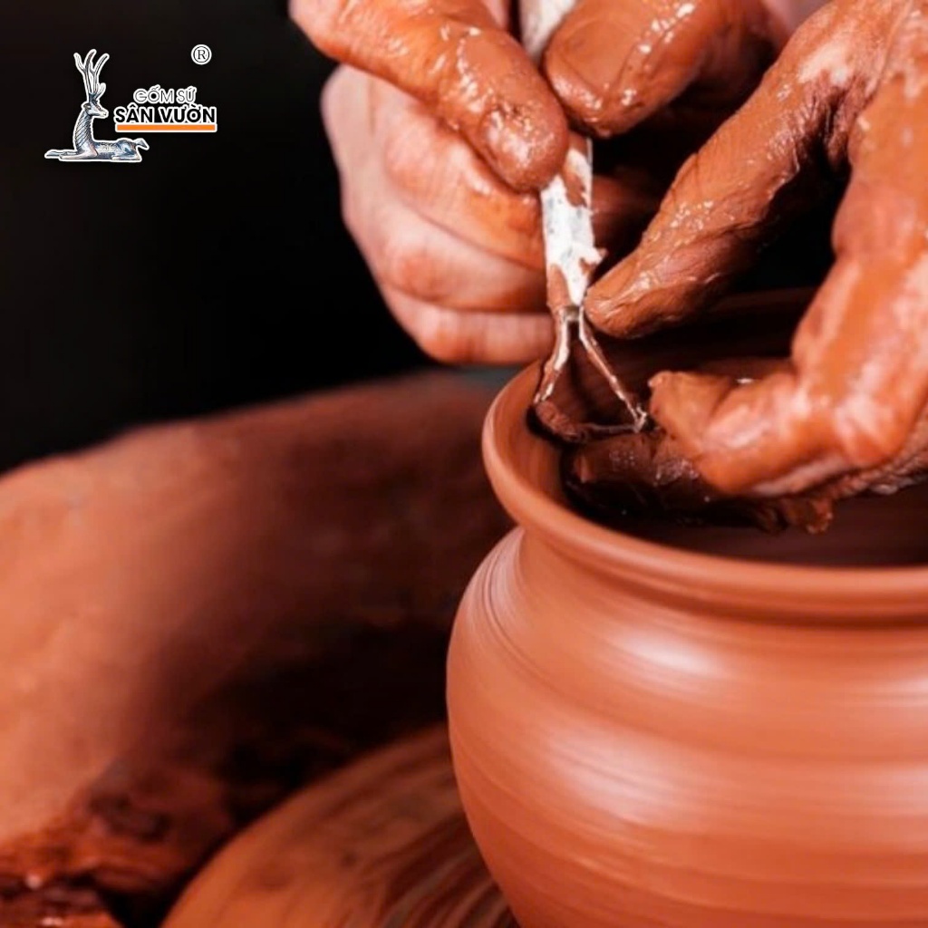 Đất Sét Đỏ Terracotta Rouge Cao Cấp Dẻo Mịn Dùng Làm Chậu Cây Trang Trí & Mỹ Nghệ - Gốm Sứ Sân Vườn