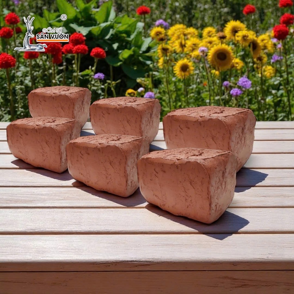 Đất Sét Đỏ Terracotta Rouge Cao Cấp Dẻo Mịn Dùng Làm Chậu Cây Trang Trí & Mỹ Nghệ - Gốm Sứ Sân Vườn