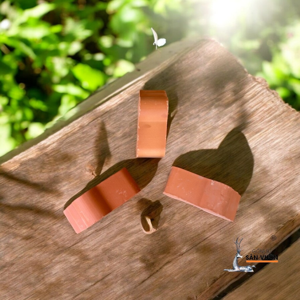 Bộ 3 Viên Kê Chậu Trồng Cây Bằng Gốm Đất Nung - Terracotta Pot Feet - Gốm Sứ Sân Vườn