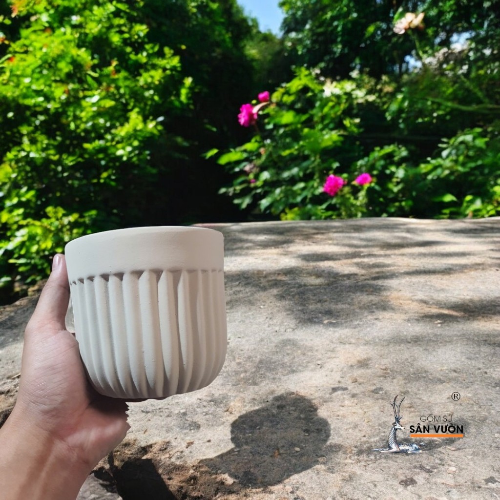 Combo Đĩa Lót Và Chậu Gốm Đất Nung Hình Trái Khế Sơn Màu Pastel - Gốm Sứ Sân Vườn