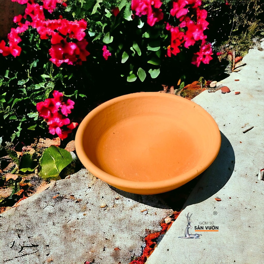 Đĩa Lót Chậu Gốm Đất Nung Nhiều Size ( Từ 18 - 32cm ) - Gốm Sứ Sân Vườn