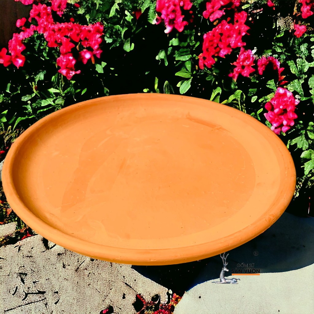 Đĩa Lót Chậu Gốm Đất Nung Nhiều Size ( Từ 18 - 32cm ) - Gốm Sứ Sân Vườn