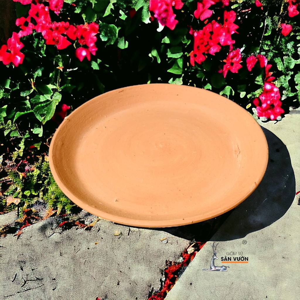 Đĩa Lót Chậu Gốm Đất Nung Nhiều Size ( Từ 5 - 15cm ) - Gốm Sứ Sân Vườn