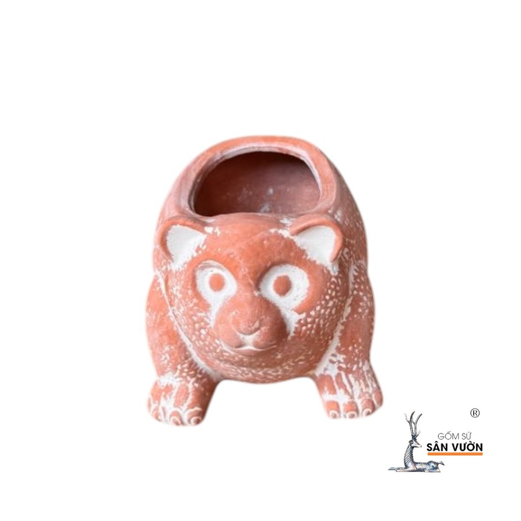 Chậu Gốm Đất Nung Hình Thú Dễ Thương ( Voi, Trâu, Gấu, Thỏ, Cún) - Gốm Sứ Sân Vườn
