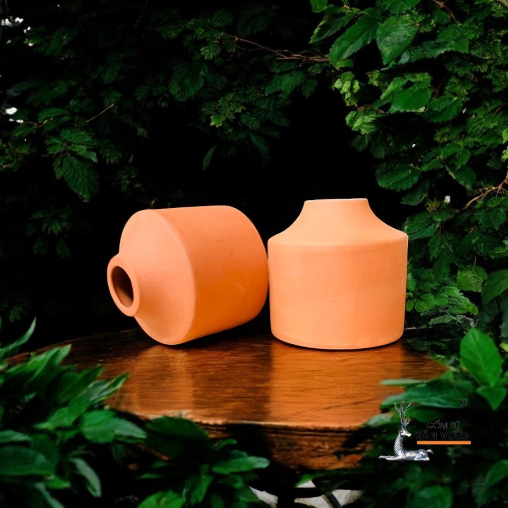 Bình Gốm Đất Nung Miệng Nhỏ Trồng Hoa Khô - Gốm Sứ Sân Vườn