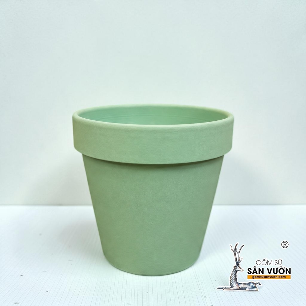 Chậu Gốm Đất Nung Ly Gờ Màu Pastel Size 15cm - Gốm Sứ Sân Vườn