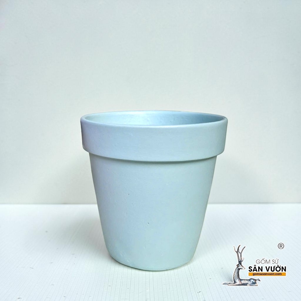Chậu Gốm Đất Nung Ly Gờ Màu Pastel Size 15cm - Gốm Sứ Sân Vườn