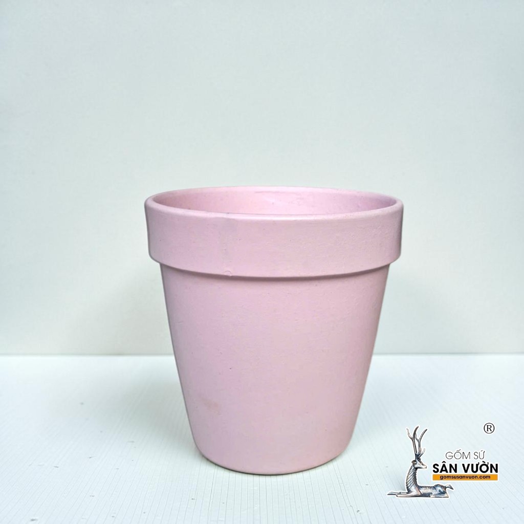 Chậu Gốm Đất Nung Ly Gờ Màu Pastel Size 15cm - Gốm Sứ Sân Vườn
