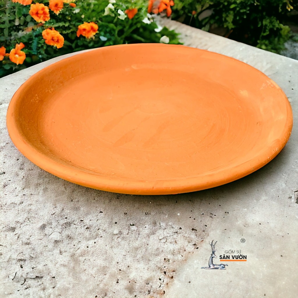 Đĩa Lót Chậu Gốm Đất Nung Nhiều Size ( Từ 5 - 15cm ) - Gốm Sứ Sân Vườn