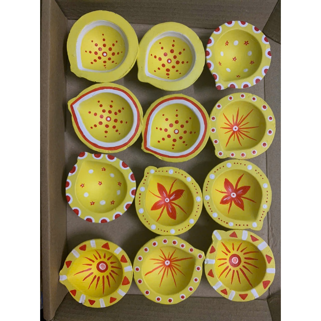 Đế Đèn Diya Gốm Đất Nung Dành Cho Lễ Hội Diwali Ấn Độ - Gốm Sứ Sân Vườn