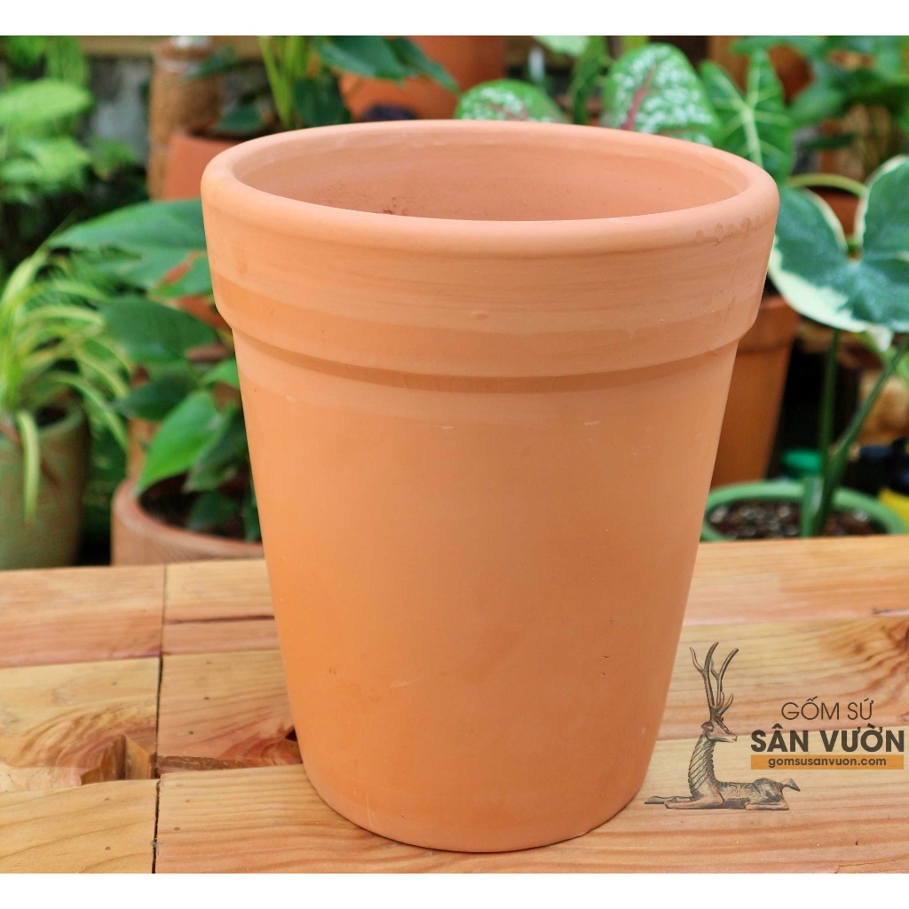 Chậu Gốm Đất Nung Ly Gờ 15cm - Gốm Sứ Sân Vườn
