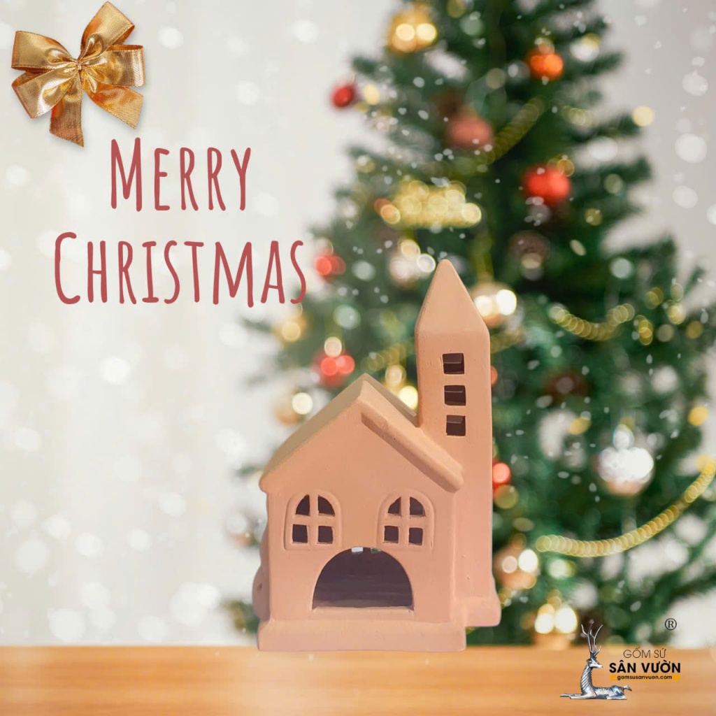 Nhà Noel Gốm Đất Nung - Gốm Sứ Sân Vườn