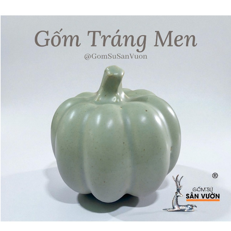 Bí Decor Gốm Men Size 10cm - Gốm Sứ Sân Vườn