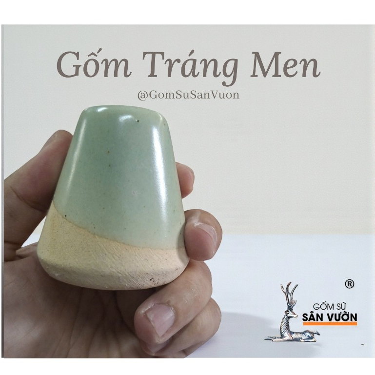 Lọ Cắm Bút Gốm Men Mini - Gốm Sứ Sân Vườn