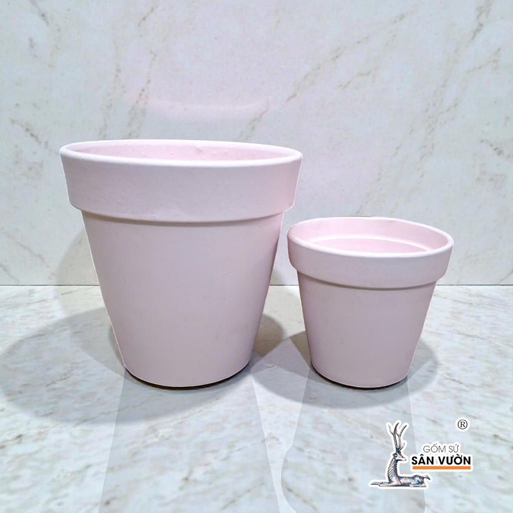 Chậu Gốm Đất Nung Ly Gờ Màu Pastel Size 15cm - Gốm Sứ Sân Vườn
