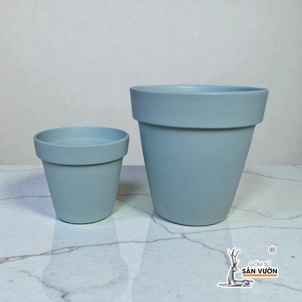 Chậu Gốm Đất Nung Ly Gờ Màu Pastel Size 10 cm - Gốm Sứ Sân Vườn