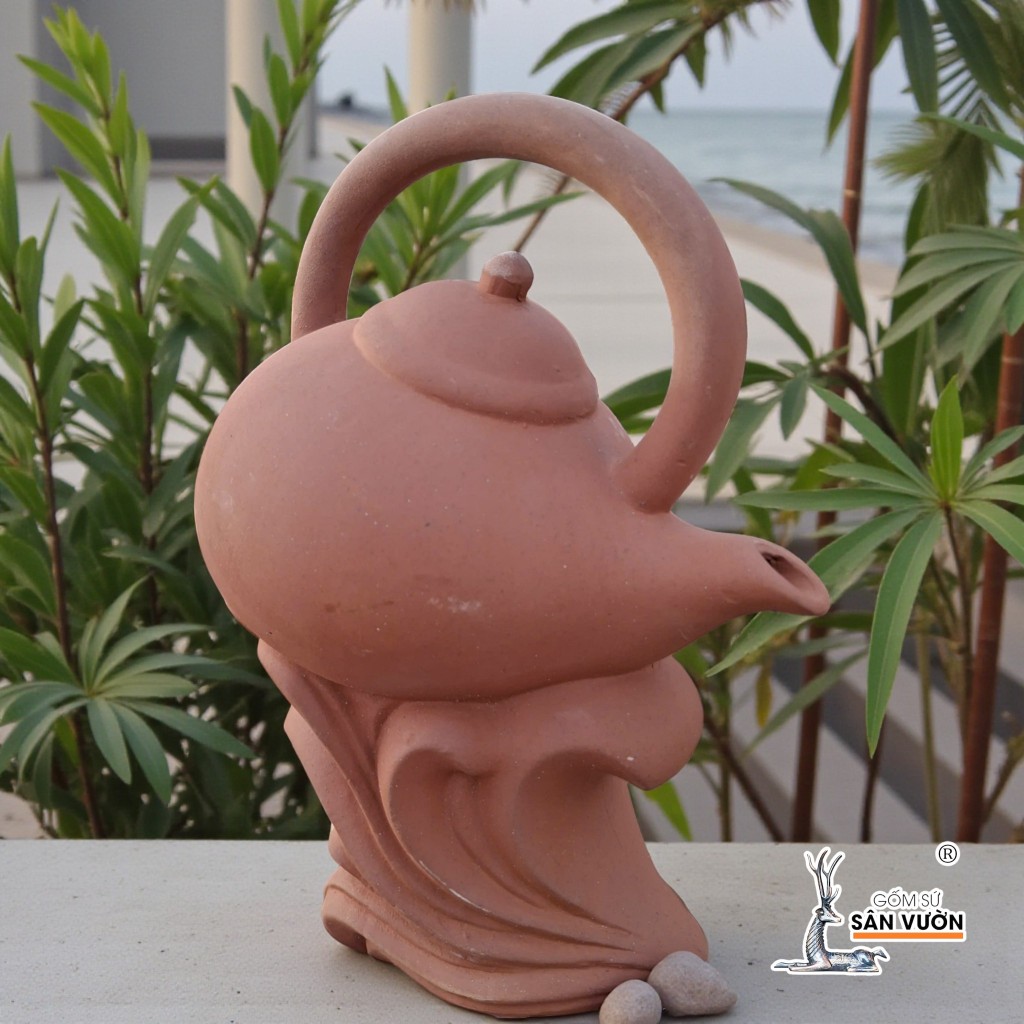 Bình Trà Thác Nước Tiểu Cảnh - Gốm Sứ Sân Vườn