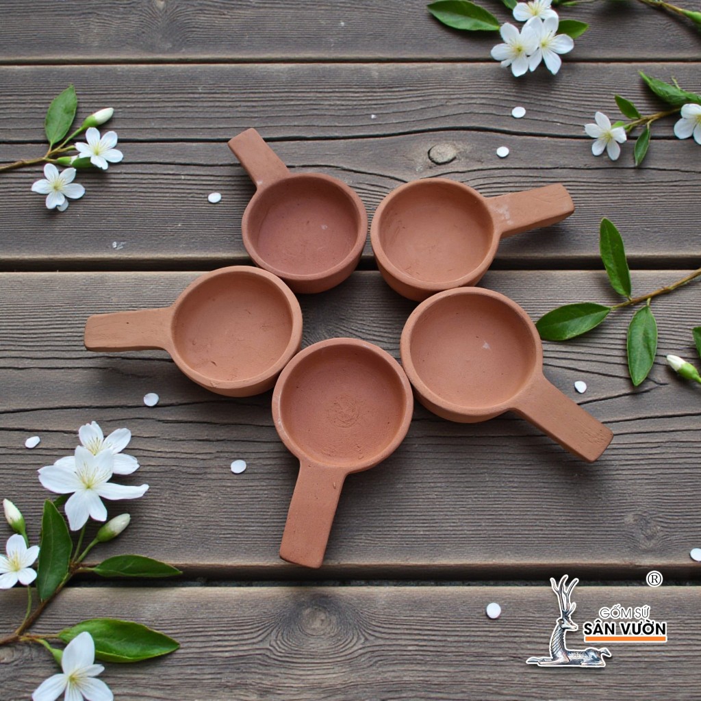 Chân Đế Tealight / Chân Đế Nến Gốm Đất Nung - Gốm Sứ Sân Vườn