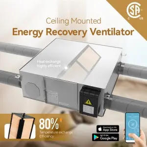 Lọc Và Cấp Khí Tươi Âm Trần Hồi Nhiệt - Ventura Comfort Air VCA15