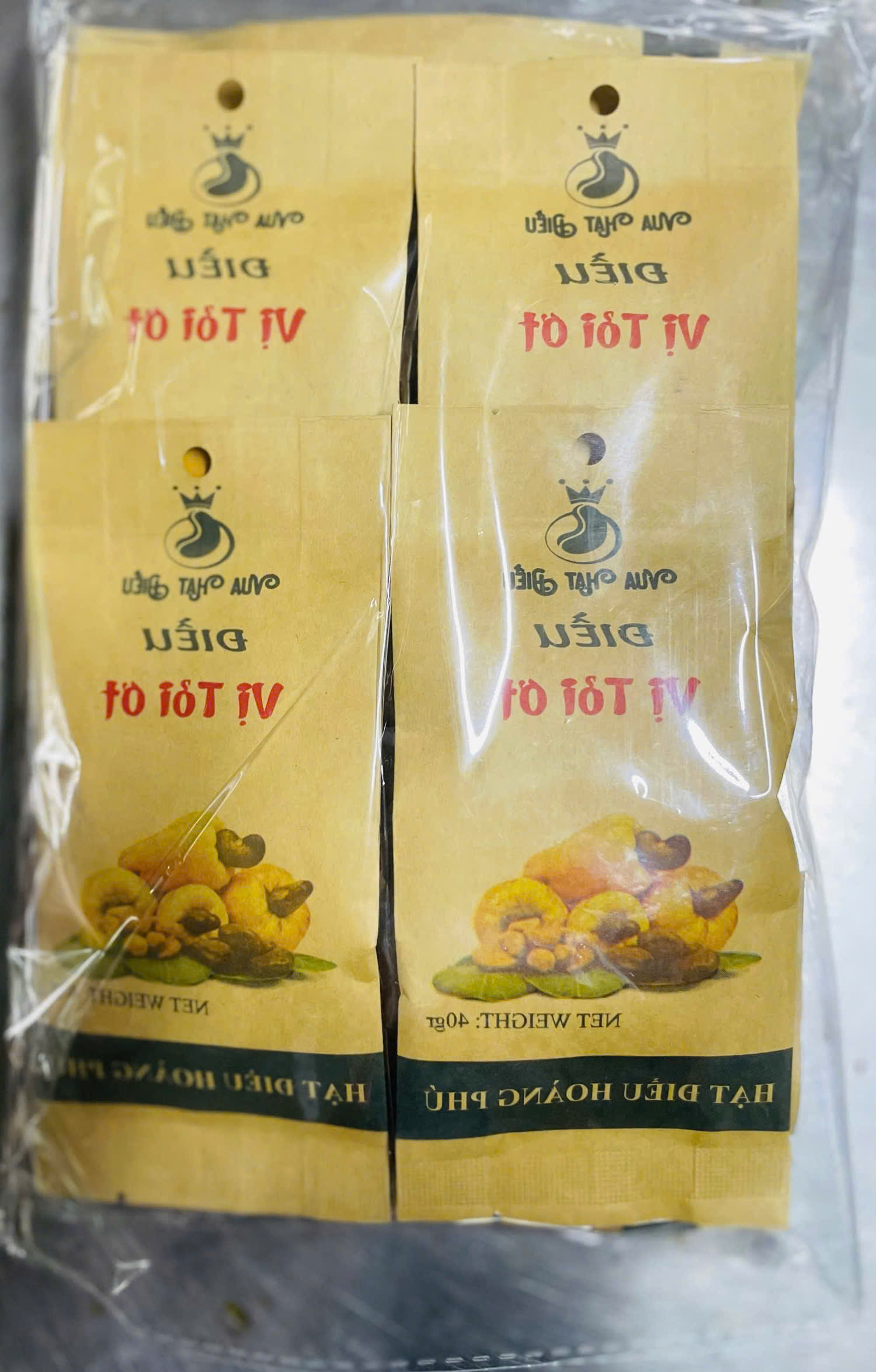 Combo 10 gói hạt điều rang tỏi ớt 40gr