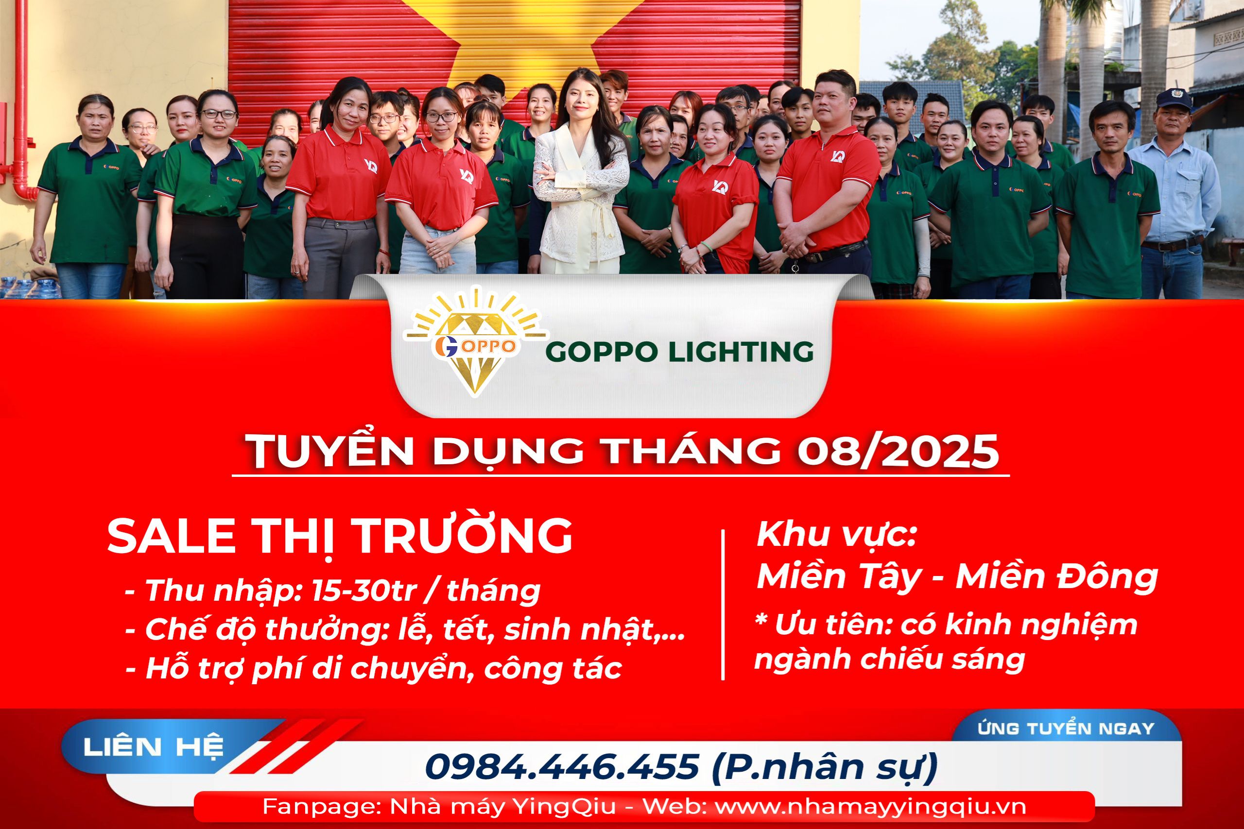 Tuyển Nhân Viên Kinh Doanh Thị Trường Khu Vực Miền Nam