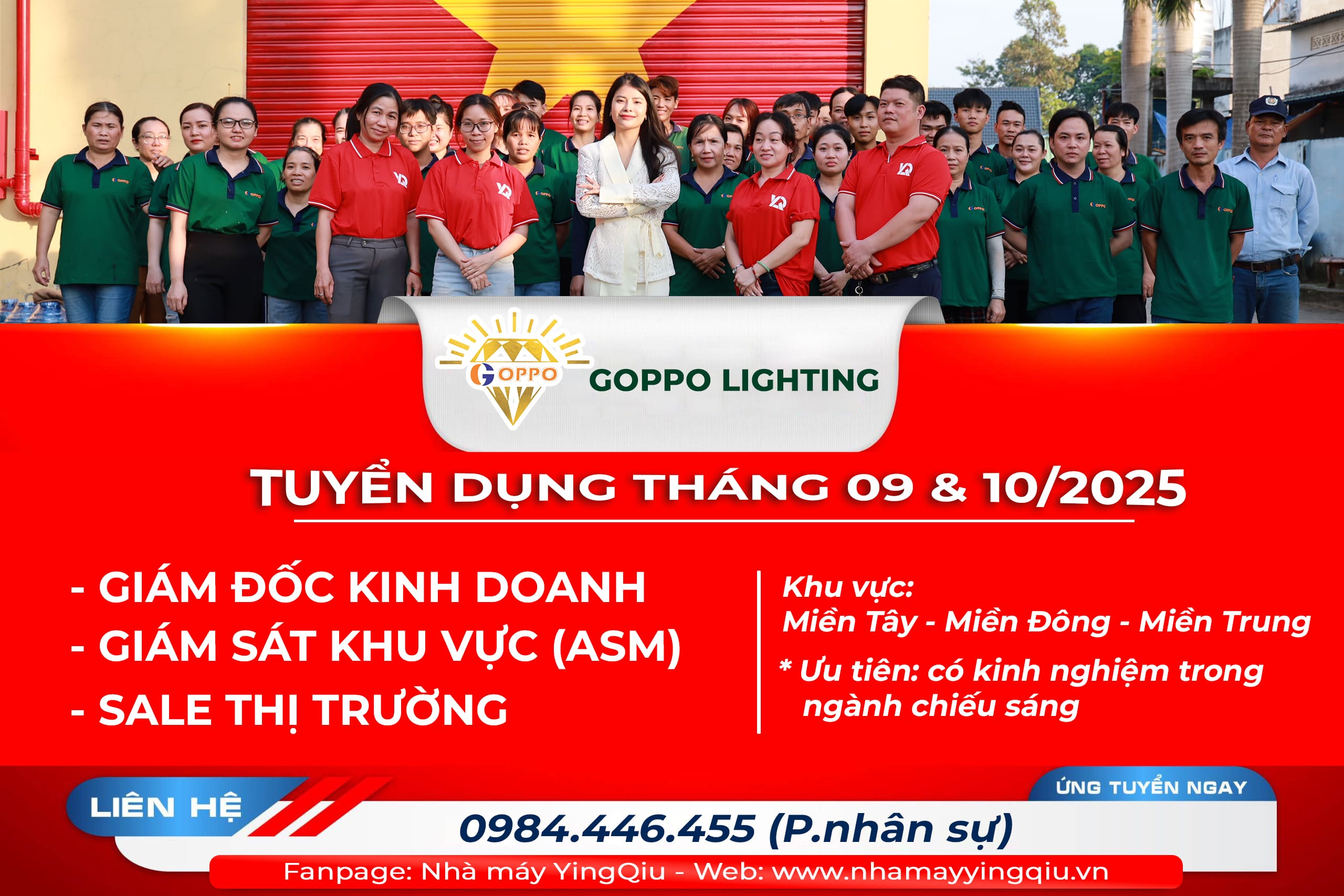 Ying Qiu tuyển dụng tháng 10