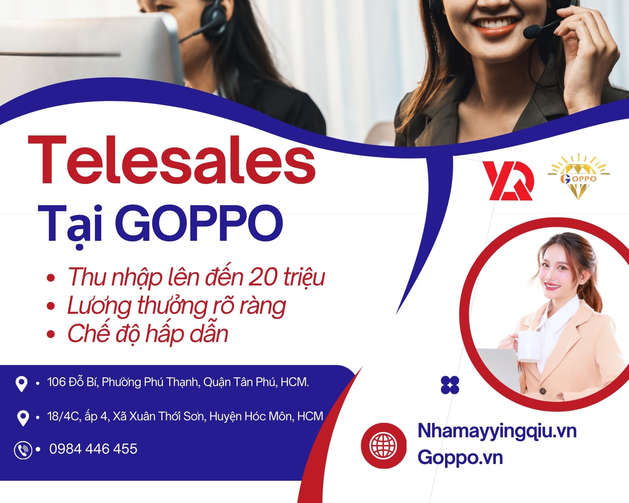 Nhà Máy Sản Xuất Ying Qiu Tuyển Dụng Telesales Lương 26 Triệu