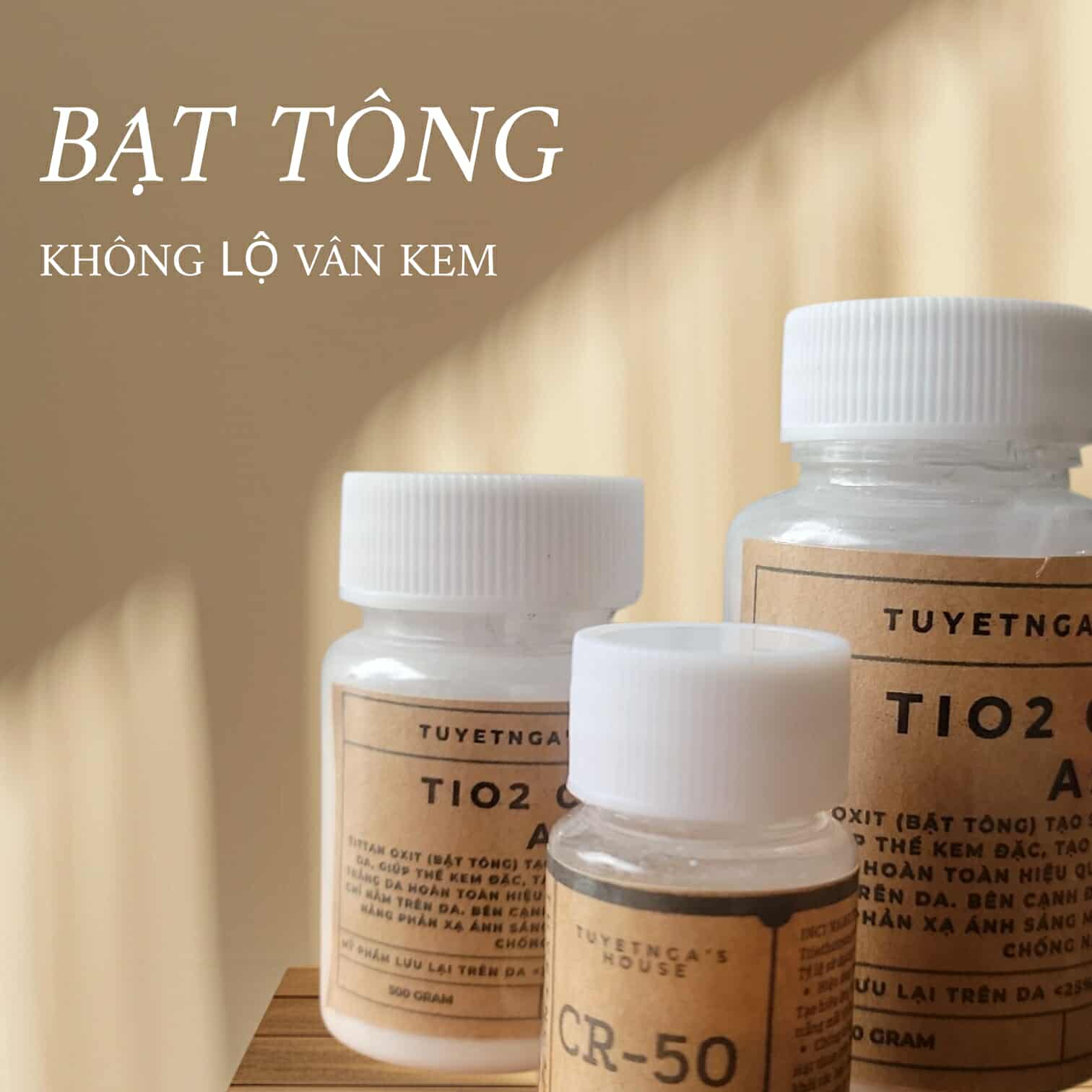 Tio2 bật tông không lộ vân kem -gốc dầu (CR 50 AS)