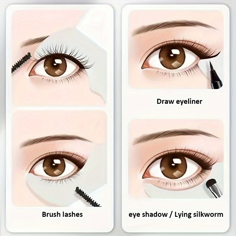 Trang Điểm Mắt Stencils Mẫu Bút Kẻ Mắt Chuyên Nghiệp Bản Mẫu Silicon Có Thể Tái Sử Dụng Mascara Viền Phụ Trợ Bách Ngăn