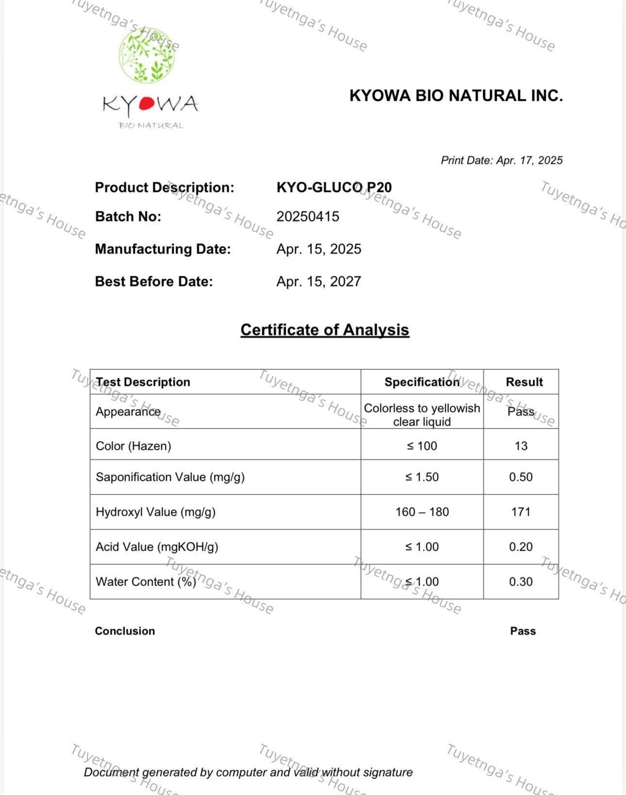 CHẤT LƯU HƯƠNG AROMAFIX (PPG-20)