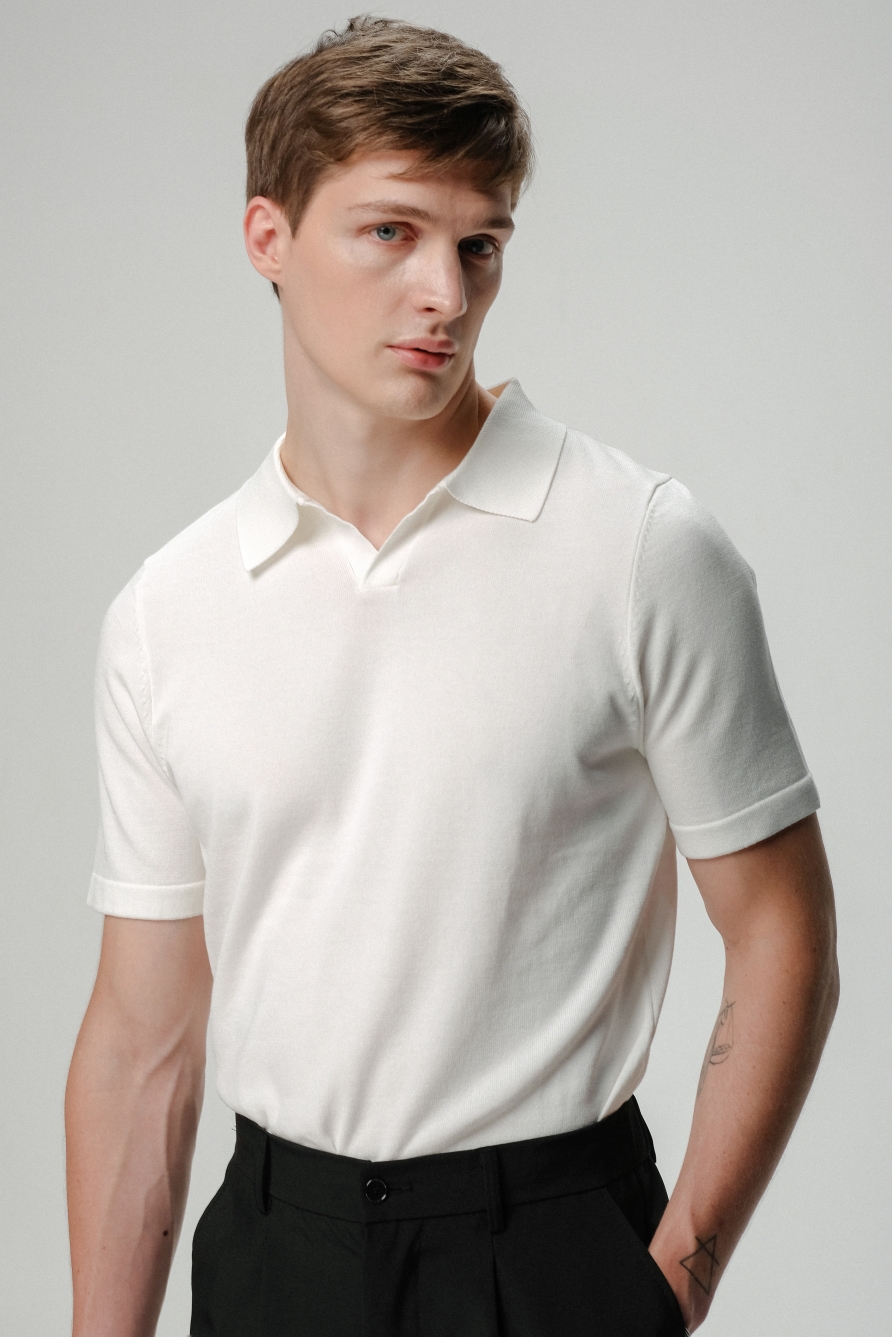 Tomette Knit Polo Top