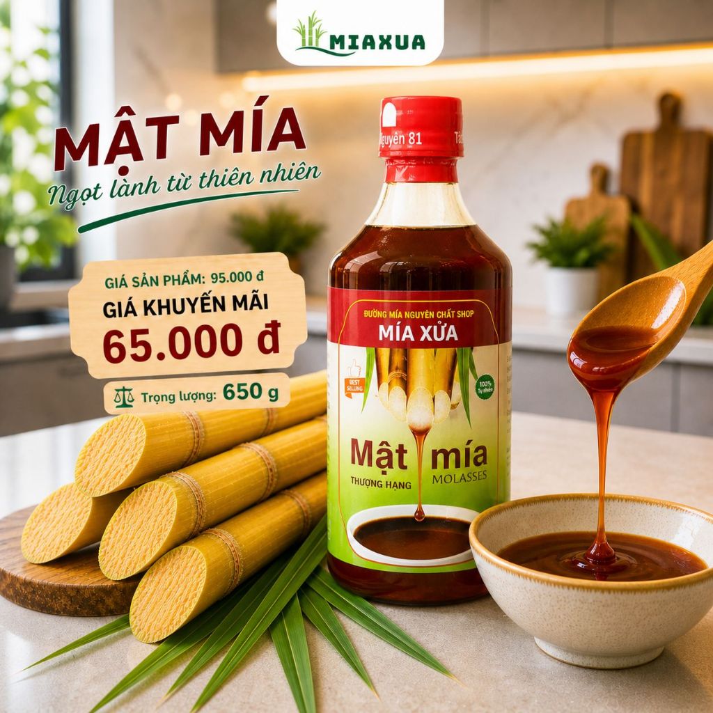Mật Mía Nguyên Chất Mía Xưa 500ml