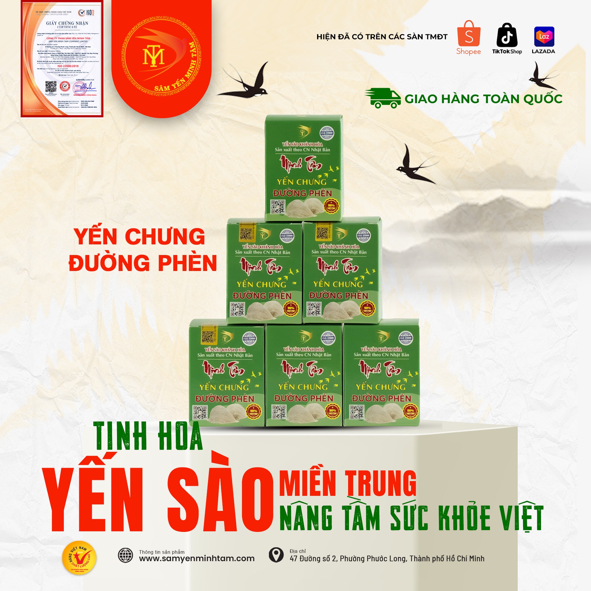 YẾN CHƯNG ĐƯỜNG PHÈN (230mg Yến)