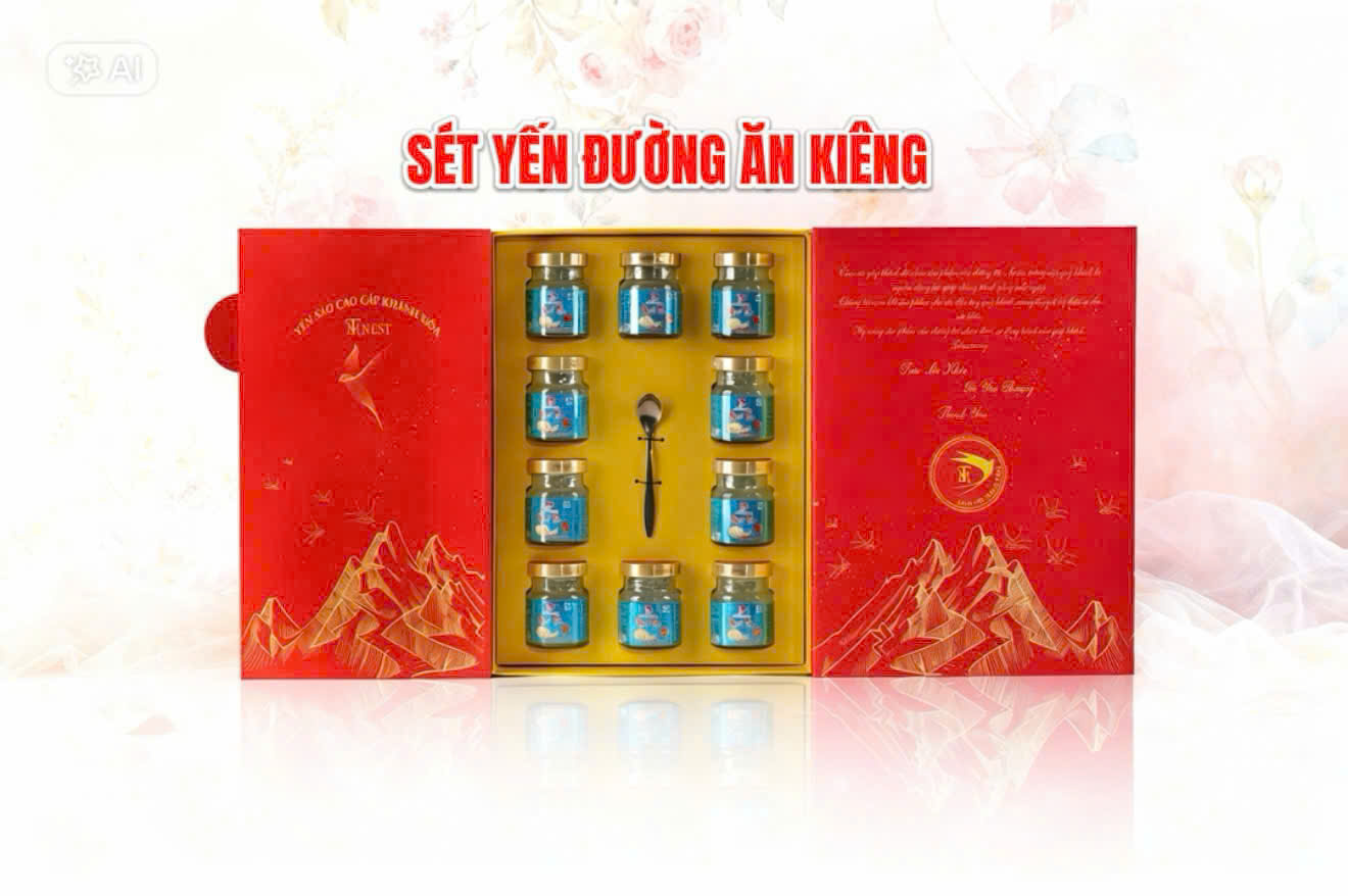 HỘP QUÀ YẾN CHƯNG ĐƯỜNG ĂN KIÊNG (400mg)