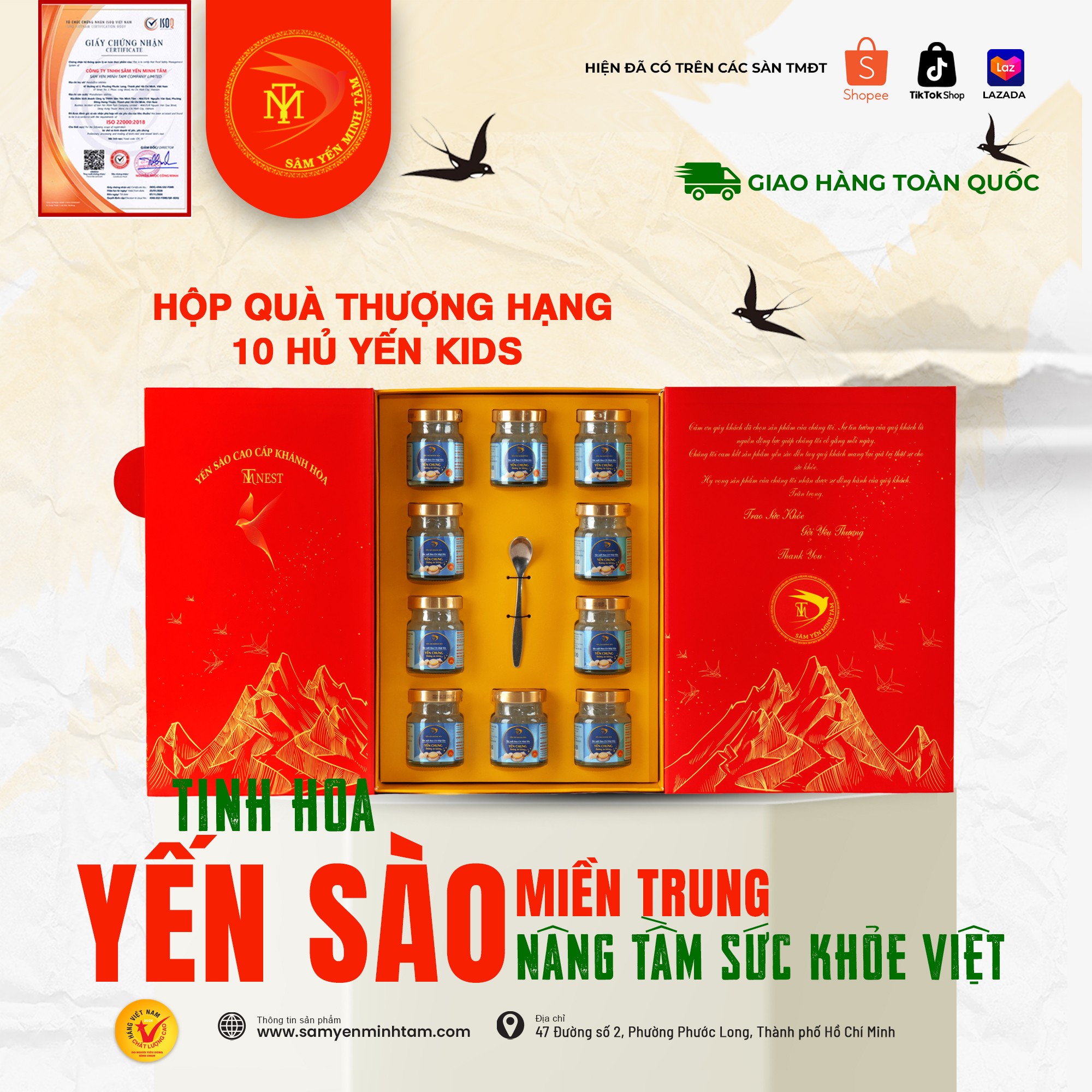 HỘP QUÀ YẾN KID 230mg
