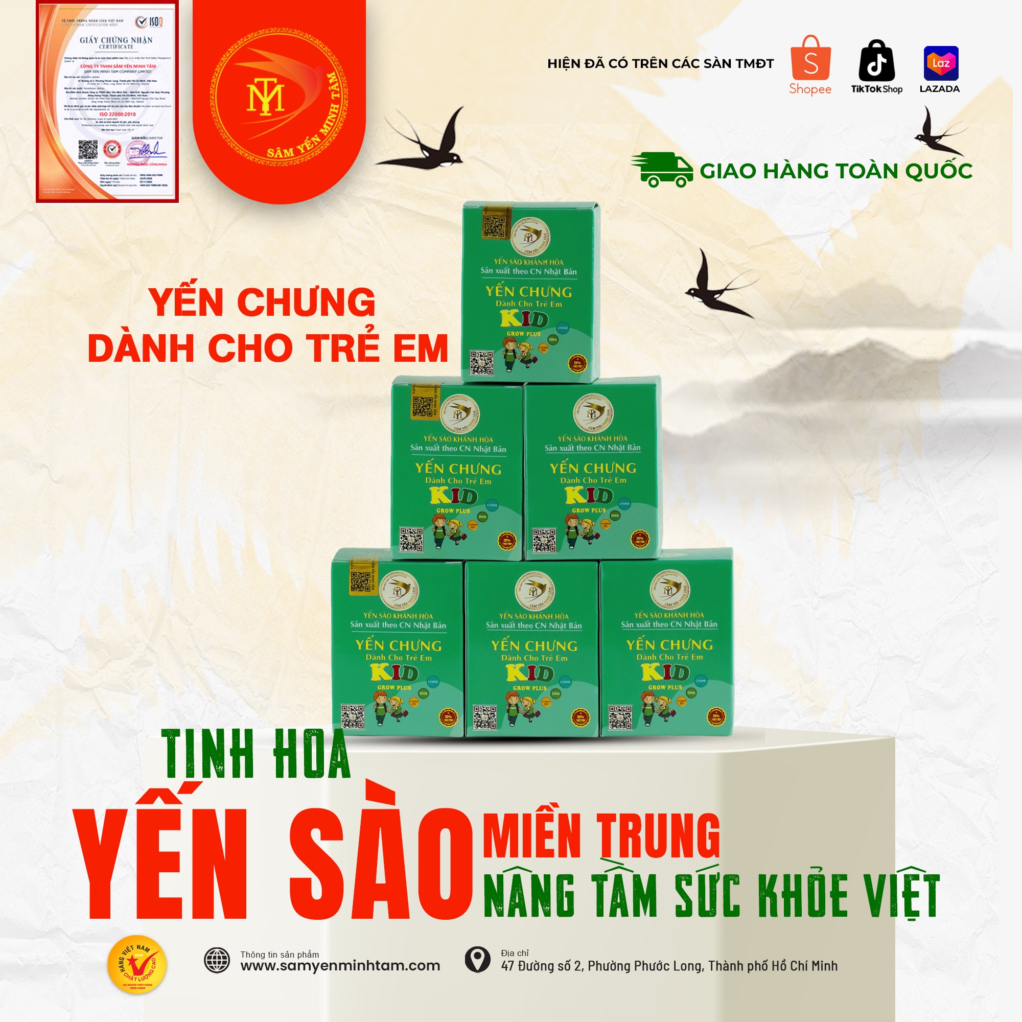 HỘP QUÀ YẾN KID (400mg)